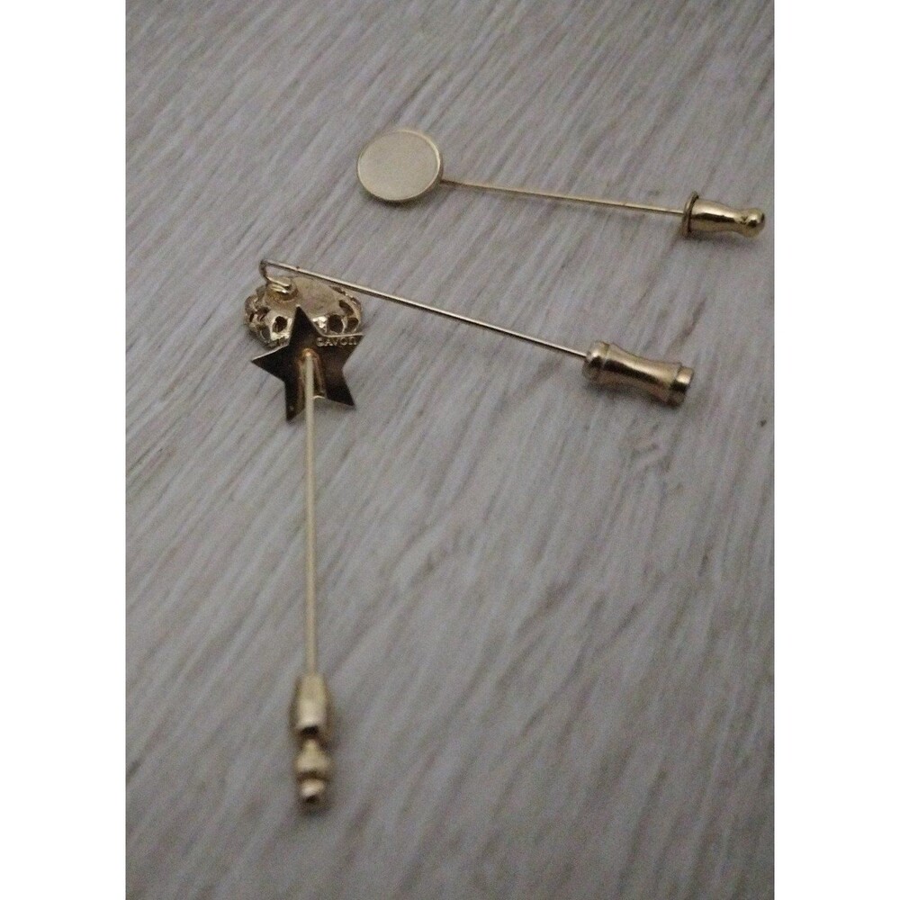3 Vintage Gold Tone Stick Pins - Monet, Avon - Picture 4 of 5